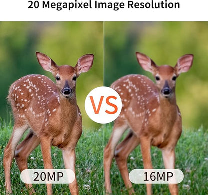 OUTDOOR EXPERT 20MP Mini Trail Camera, 1080P Hunting Camera with No Glow 940nm Night Vision Motion Activated IP66 Waterproof, 80ft Illumination Range for Wildlife Monitoring, Outdoor Use