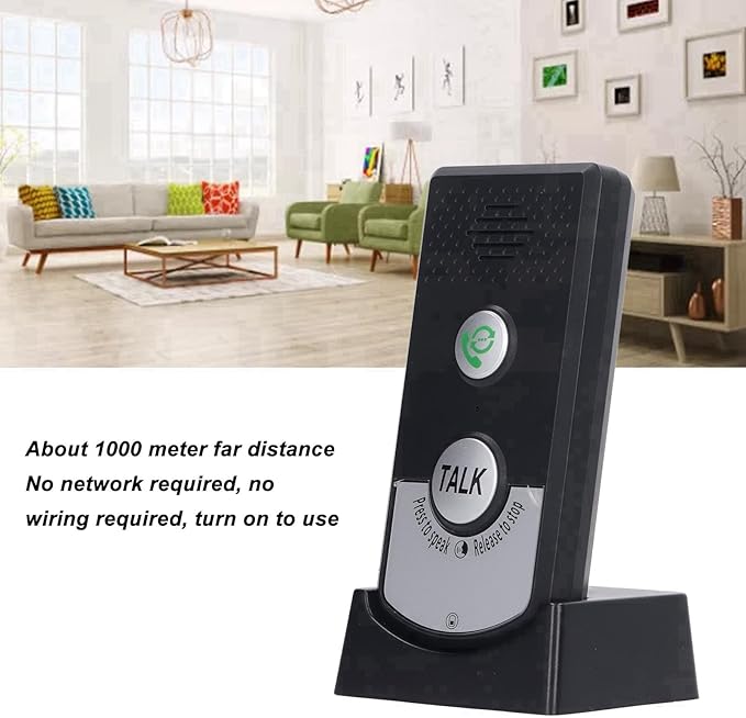 Wireless Intercom Unit, Intercoms Wireless for Home, Power Saving 2 Way Call 2 Pcs Humanized Voice Intercom Long Range Intercom System for House