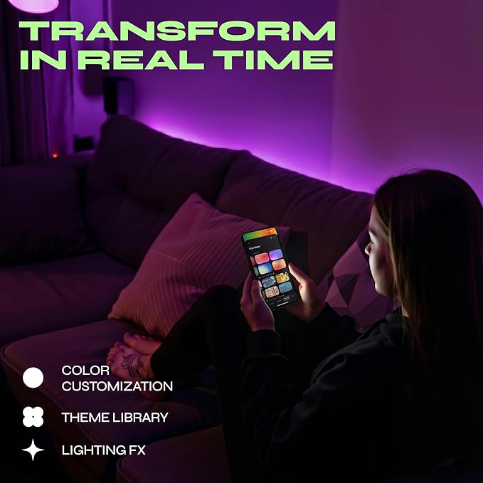 LIFX Everyday Bundle: Smart Light Bulbs (2 Pack) + 20ft Smart Strip Lights, Wi-Fi RGB Smart Bulbs & Light Strip, Tunable White, Matter Compatible, Compatible with Alexa Google Apple Home SmartThings