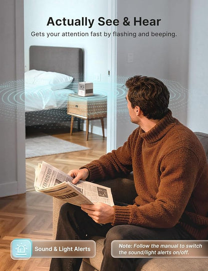 X-Sense Radon Detector for Home, Audible & Visual Alerts, XR0B-SR