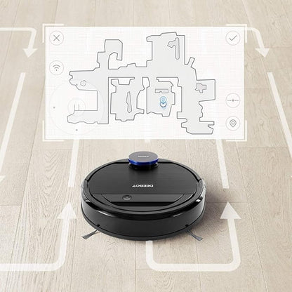 ECOVACS DEEBOT 930, Smart Robotic Vacuum, Carpet, Bare, Pet Hair plus Intelligent Mapping, OZMO Mopping, Adaptive Floor Sensing Technology, with Alexa Navi, Black (Renewed)