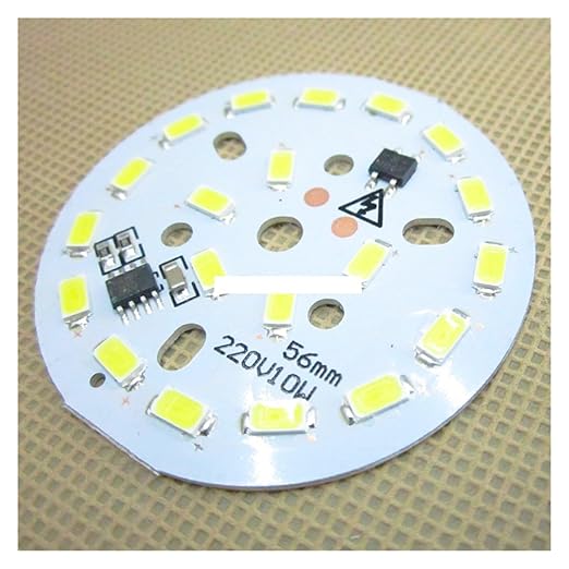 1pcs ac 220v SMD 5730 LED Lamp Bulbs PCB, Dimmable Integrated Smart IC Driver 3w 5w 7w 10w 12w 15w 18w 24w White & Warm White(Warm White,12W)