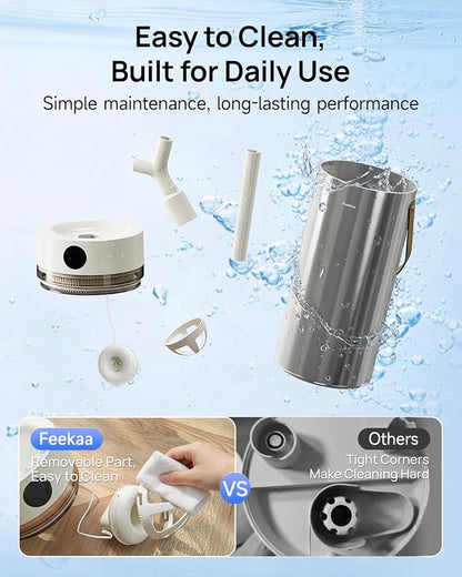 Feekaa Stainless Steel Humidifier, 8L/2.1Gal Cool Mist Humidifiers for Bedroom, Easy to Clean Humidifier Large Room with Diffuser, Humidifiers for Baby Kids Nursery Living Room Office Plant