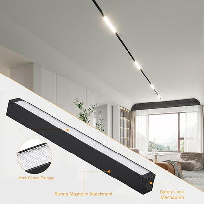Magnetic Floodlight Track Head, 24V 15W LED Lamp | for Track Light, Dimmable Linear Floodlight, APP Remote Control, Adjustable CCT 3000K-6000K, ETL Certified Ceiling Lighting