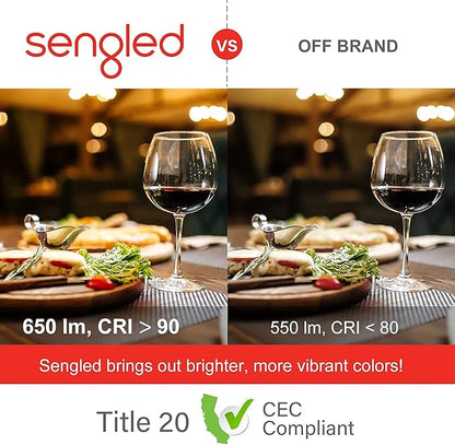 Sengled Smart Light Bulbs, Updated FFS Smart Bulb That Work With Alexa, Google, Smart Recessed Light Bulbs 65W Equivalent, 7.5W, Color Changing Light Bulb, 2.4GHz WiFi Only, No Hub Required, 2 Pack