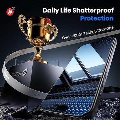 WSKEN for iPhone Air Privacy Screen Protector - [4 Way 360 Anti Spy] [Auto Dust-Remove] 10X Military Shatterproof 4 Directions Zero Bubble Anti Peep Tempered Glass Film for air