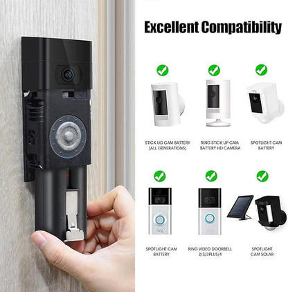 2-Pack Upgraded 6040mAh Rechargeable Replacement Battery for Ring V4 Doorbell | Type-C Port | 3.65V Li-ion | Fits Video Doorbell 2/3/3 Plus/4, Spotlight & Stick Up Cam