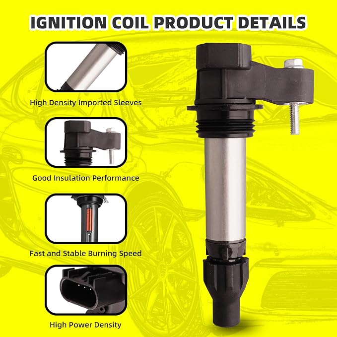 Set of 6 Ignition Coils Pack UF569 12590990 & 6 PCS Iridium Spark Plugs