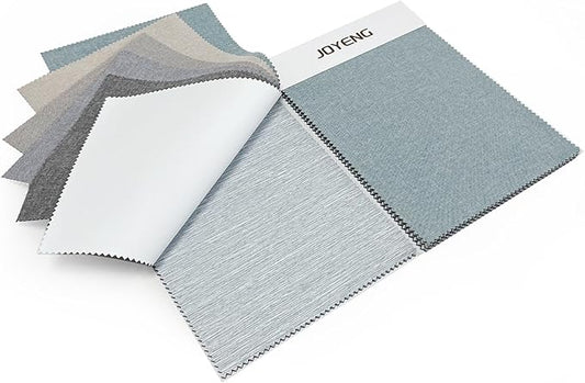Fabric Samples of Motorized Smart Blind and Blackout Roller Shade, Fabric Samples with Remote Control Automatic Cordless Shades Room Darkening Custom Size