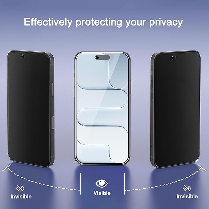 Ailun 3 Pack for iPhone Air Privacy Screen Protector [6.5 inch] with installation frame, Anti Spy Private Tempered Glass Anti-Scratch Case Friendly[Not for iPhone 17/17 Pro/17 Pro Max]