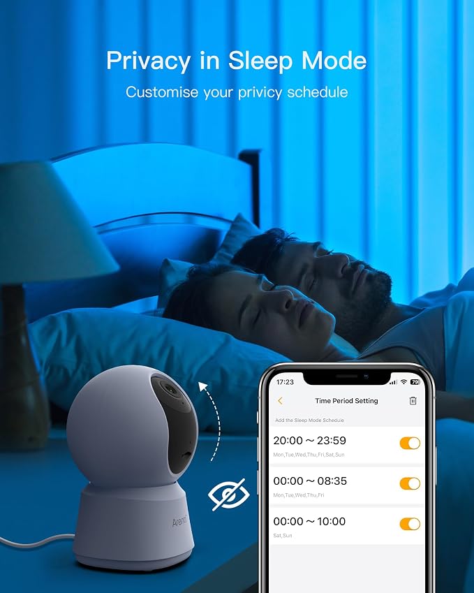 ARENTI 4MP Pet Camera P2Q, 5G WiFi 6 Indoor Security Camera, Free Phone App