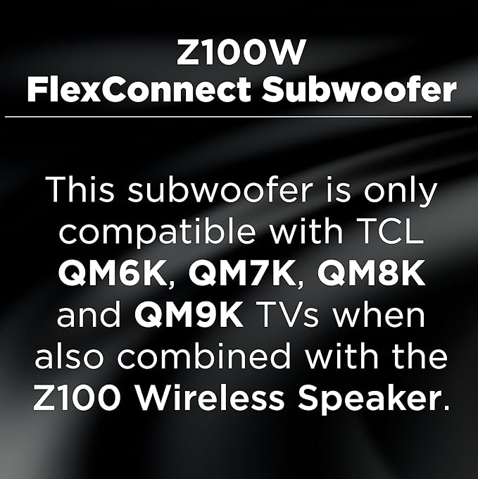 TCL Z100 Wireless Immersive 3D Home Theater Speaker QM6K, QM7K, QM8K, QM9K & X11L | Dolby Atmos Smart Auto Calibration | Flexible Placement & Modern Design | Latest Model