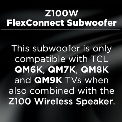 TCL Z100 Wireless Immersive 3D Home Theater Speaker QM6K, QM7K, QM8K, QM9K & X11L | Dolby Atmos Smart Auto Calibration | Flexible Placement & Modern Design | Latest Model