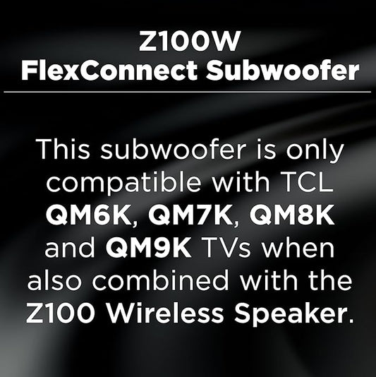 TCL Z100 Wireless Immersive 3D Home Theater Speaker QM6K, QM7K, QM8K, QM9K & X11L | Dolby Atmos Smart Auto Calibration | Flexible Placement & Modern Design | Latest Model