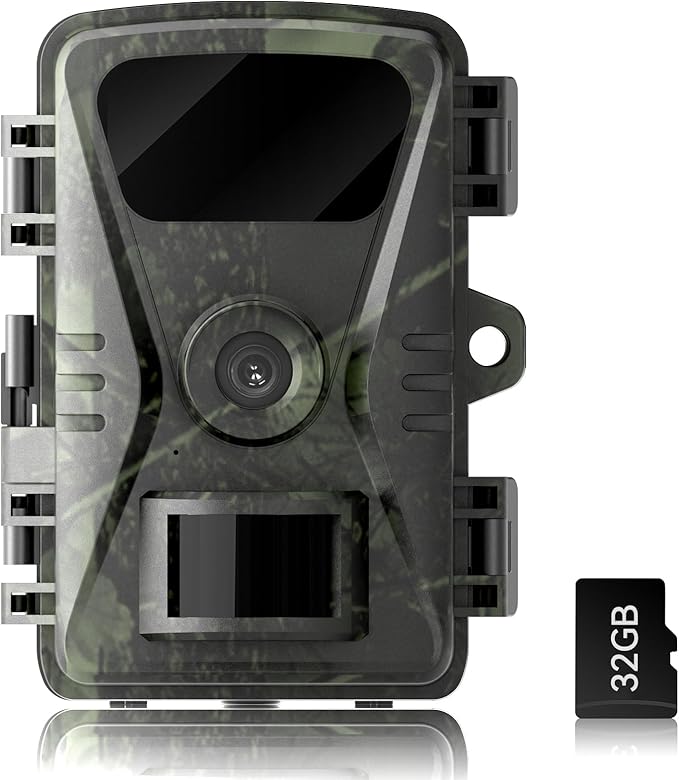 Trail Camera, 2026 New Upgrade 32MP 0.1S Trigger Motion Activated, Game Camera with Night Vision IP66 Waterproof 130 Cam Lens for Outdoor Wildlife Monitoring Home Security, Gifts for Men