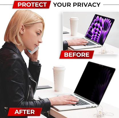 SightPro Magnetic Privacy Screen for MacBook Air 13 & 13.6 Inch (2022-2026, M2-M5) Patented Removable Laptop Privacy Filter Shield and Protector