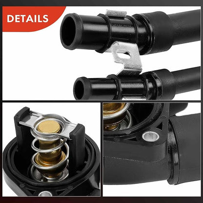 A-Premium Engine Coolant Thermostat Housing Assembly Compatible with Smart Fortwo 2008-2018, 1.0L