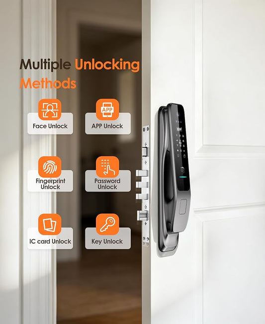 3D Face Recognition Smart Lock with Camera, Palm Vein Keyless Entry