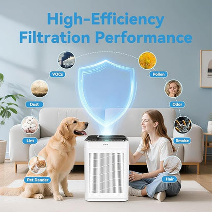 True 13 HEPA Filter Replacement Compatible with MK-AP01 / K2 / AP300 Air Purifier, H13 Grade, High Efficiency Replacement Filters for Pollen, Smoke, Dust, Pet Dander (1 Pack)