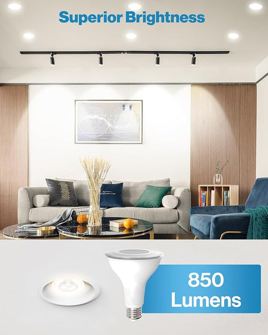 Sunco 10 Pack PAR30 Long Neck LED Bulb, Indoor/Outdoor Flood Light, 11W (75W Equivalent), 850 Lumen, 6000K Daylight Deluxe, Dimmable, E26 Base, IP65 Waterproof, UL Certified