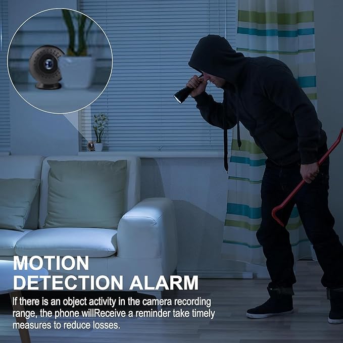 2K MiniSmart Hidden HD Cameras Wireless WiFi Camera for Home Security - Night Vision, Motion Detection, Built - in Battery, App Control (iOS & Android) - Ideal Indoor Nanny, Pet & Dog Camera