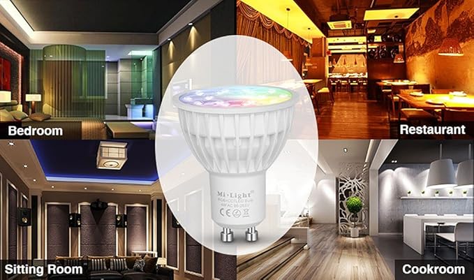 BSOD Smart LED Light Bulb RGBW CCT with Remote Controller Dimmable (4 Bulbs+1 Controller)