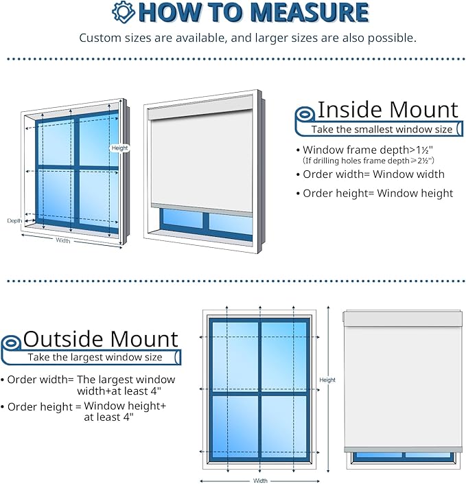 Motorized Blinds for Windows - Hapadif Roller Window Shades with Remote, No-Drill Installation, Cordless Automatic Blinds, Blackout Electric Blinds, Customized