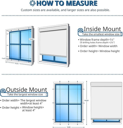 Motorized Blinds for Windows - Hapadif Roller Window Shades with Remote, No-Drill Installation, Cordless Automatic Blinds, Blackout Electric Blinds, Customized