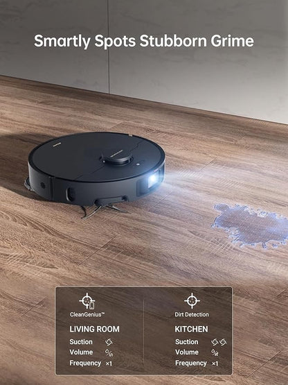DREAME X40 Ultra Robot Vacuum and Mop Combo, 12,000Pa Powerful Suction, Side Brush Extend and Lifting, Mop Extend, Mops Raising and Removal, Washboard Self Cleaning and Mop Cleaning