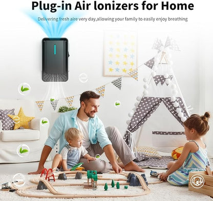 6 Pack Plug-In Negative Ion Air Purifiers for Small Rooms, Filter-Free