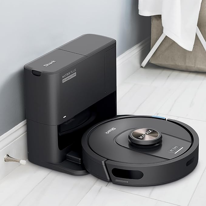 Shark UR2360S Ultra Robot Vacuum, with Matrix Clean, Precision Mapping, 30-Day Capacity HEPA Bagless Self Empty Base, Self-Cleaning Brushroll Perfect for Pet Hair, WiFi, Black (Renewed)