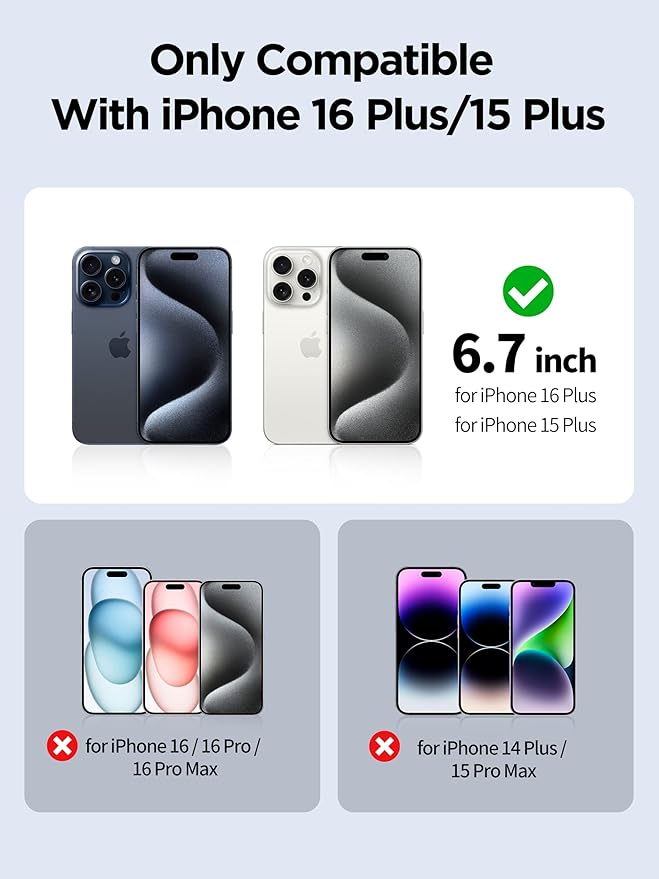 PDDKISS Compatible for iPhone 16 Plus Privacy Screen Protector Tempered Glass 6.7 Inch, Purple Gradient Anti Spy Anti Blue Light HD Easy Installation