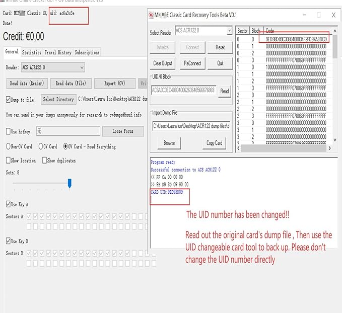 UID Rewrite Changeable 13.56mhz Smart IC Key Tag Writable Zero 0 Sector 0 Block GEN1 Back up S50 1k Card for ACR122U-A9 Device Copier Clone 10pcs/lot by XCRFID