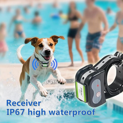 Plkm Wireless Dog Fence 2026 Newest Intelligent Pet Electric Containment System, Low Battery AI Smart Alarm Dog Out of Range Reminder, Display Receiver Battery Level, 360° Strong Signal Coverage