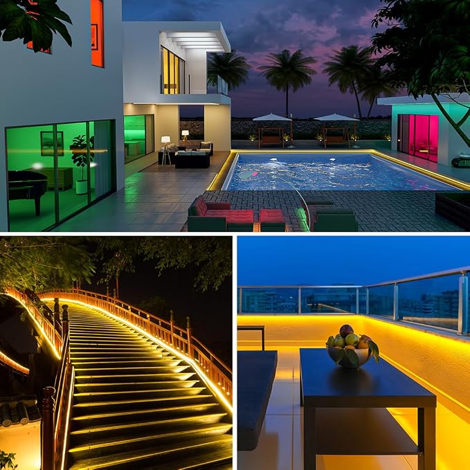 BTF-LIGHTING WS2814 RGBW IC DC12V 16.4ft 60LEDs/m RGB+Cool White IP68 | Waterproof Outdoor LED Strip Addressable Dream Color 5050SMD Light 20Pixels/m Can Work Outdoor(No Adapter or Controller)
