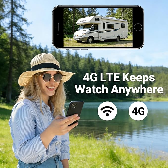 W-08 4G LTE Cellular Security Camera with 60-Day Standby Time