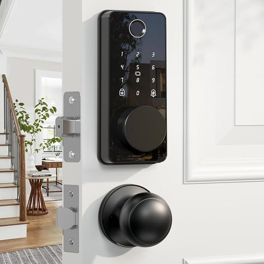Keyless Entry Deadbolt Door Lock with Knobs, Biquole Smart Door Knob Lock