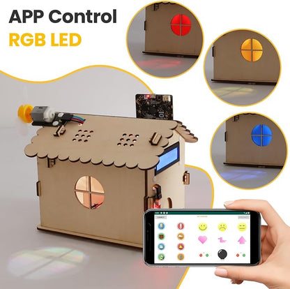 KEYESTUDIO Smart House Kit for Micro:bit V2(not Included), DIY Microbit Home Automation Educational STEM Kit for Beginners 15+