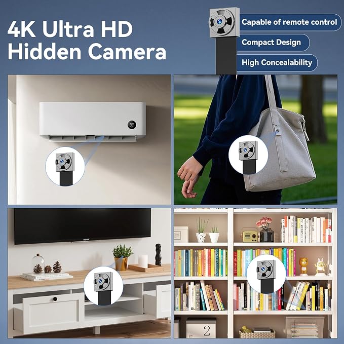 Real Ultra 4K HD Hidden Mini DIY Camera,Tiny Security Cam Motion Detection