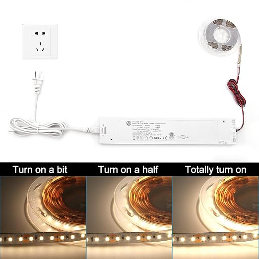 90W LED Power Supply AC 100-240V to 12V DC Converter Constant Voltage Power Supply JST Connector Port, LED Driver for LED Strip Lights