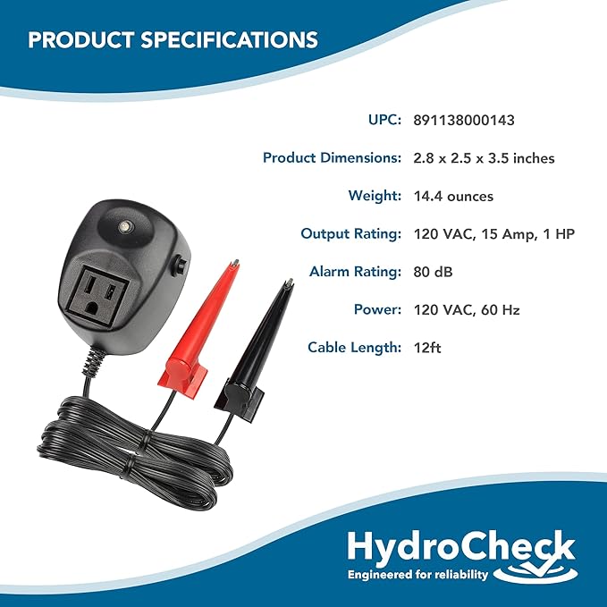 HC6000v2 Sump Pump Float Switch: Hi-Lo Dual Sensors with Built-in Alarms | Energy-Saving, Maintenance-Free Solution to Prevent Flooding in Basements & Pools | USA-Made Reliability