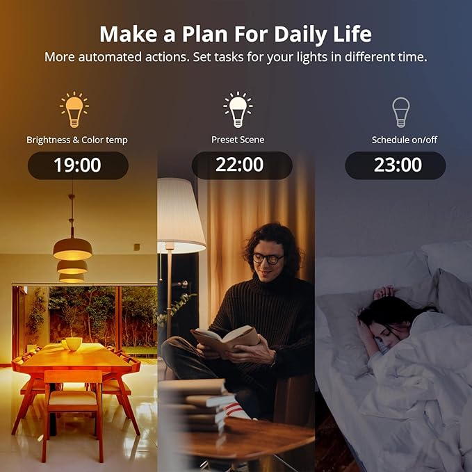 SONOFF B05-BL-A19 Wi-Fi Smart RGB Bulb 9W Variable Color, 2700K - 6500K Brightness Adjustable Color Temperature, APP Remote Control, Can Work with Alexa and Google Assistant (1 Pack)