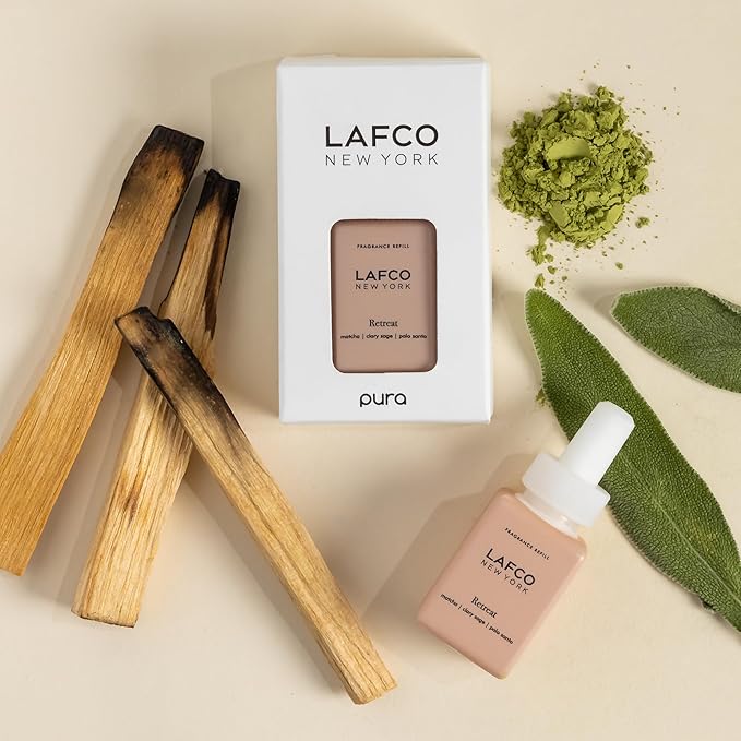 LAFCO New York Pura Smart Device Refill, Retreat - Pack of 2 - Vial Delivers Up to 2 Weeks of Fragrance Life - Made in the USA