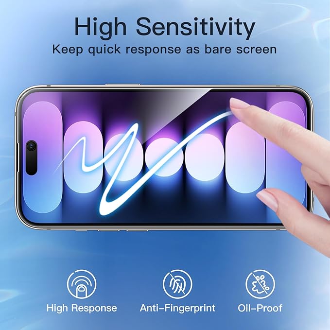 JETech Privacy Full Coverage Screen Protector for iPhone 15 Pro Max 6.7-Inch, Black Edge Anti-Spy Tempered Glass Film with Easy Installation Tool, Case-Friendly, 2-Pack