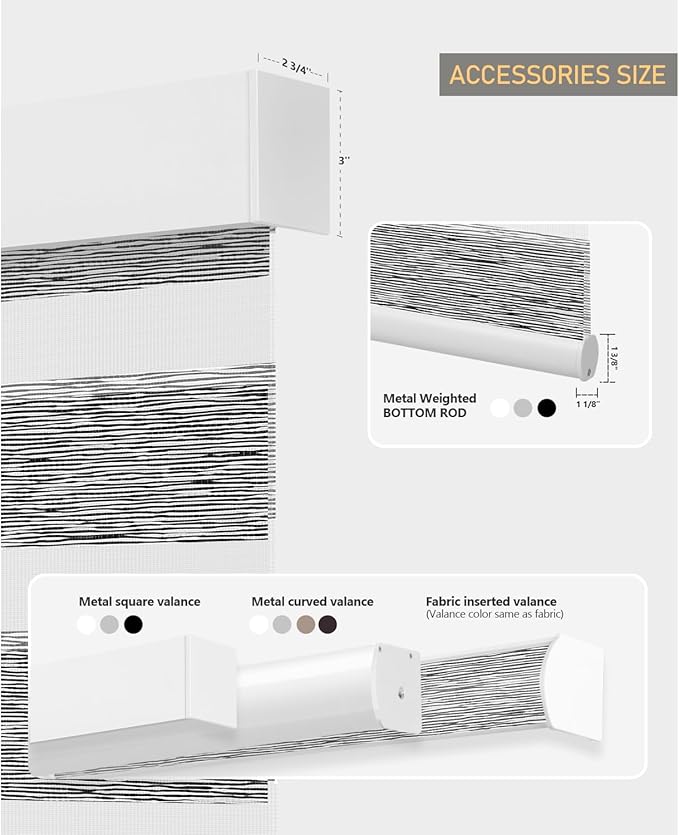 ACMEART Motorized Zebra Blinds,Smart APP & Remote Control Light Filtering Zebra Shades,Compatible with Alexa,Custom Size Electric Window Blinds for Home Office (Jacquard Grey)