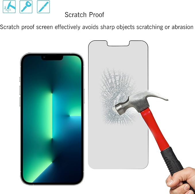 Ailun Privacy Screen Protector for iPhone 14 Plus/iPhone 13 Pro Max [6.7 Inch Display] 2 Pack Anti Spy Private Tempered Glass[2 Pack]