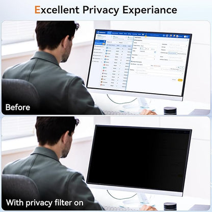 Mamol 20 Inch Computer Privacy Screen Filter for 16:9 Widescreen Monitor, Anti Glare & Blue Light Filter, Removable Computer Monitor Privacy Shield, Anti-Scratch Screen Protector Film 20 in