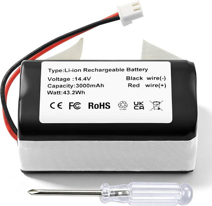RVBAT850 Replacement Battery for Shark Vacuum ION/IQ/AI Robot R75 R85 RV761 RV850C RV101AE RV1000S RV1100VL UR1000SR RV700_N RV720_N (2-Prong Connector) RVBAT85002 RVBAT85003 RVBAT85004 RVBAT85005