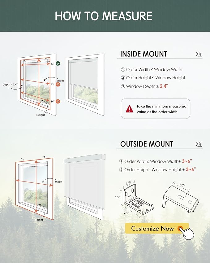 Yoolax Motorized Blinds with Remote, Designer Smart Blinds Work with Alexa, Google, Apple Homekit, 100% Blackout Motorized Shades Custom Electric Shades Voice Control (V-Jungle Grid Light Gray)