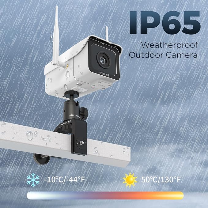 ATLI ATL4500 4K Time Lapse Camera Outdoor Construction Jobsite 8MP Starlight Sensor UHD Resolution Dual Band Wi-Fi App Control Remote Access IP67 Weatherproof Pre-Installed 512GB Memory Card
